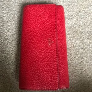 Fossil red leather wallet